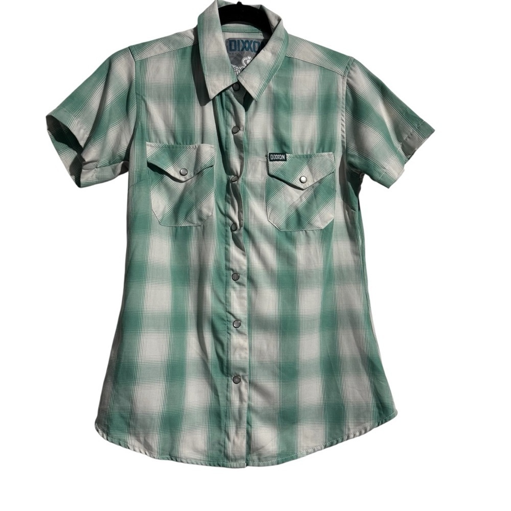Dixxon Flannel Co. Claddagh Bamboo Short Sleeve Shirt Women’s Small Pearl Snaps